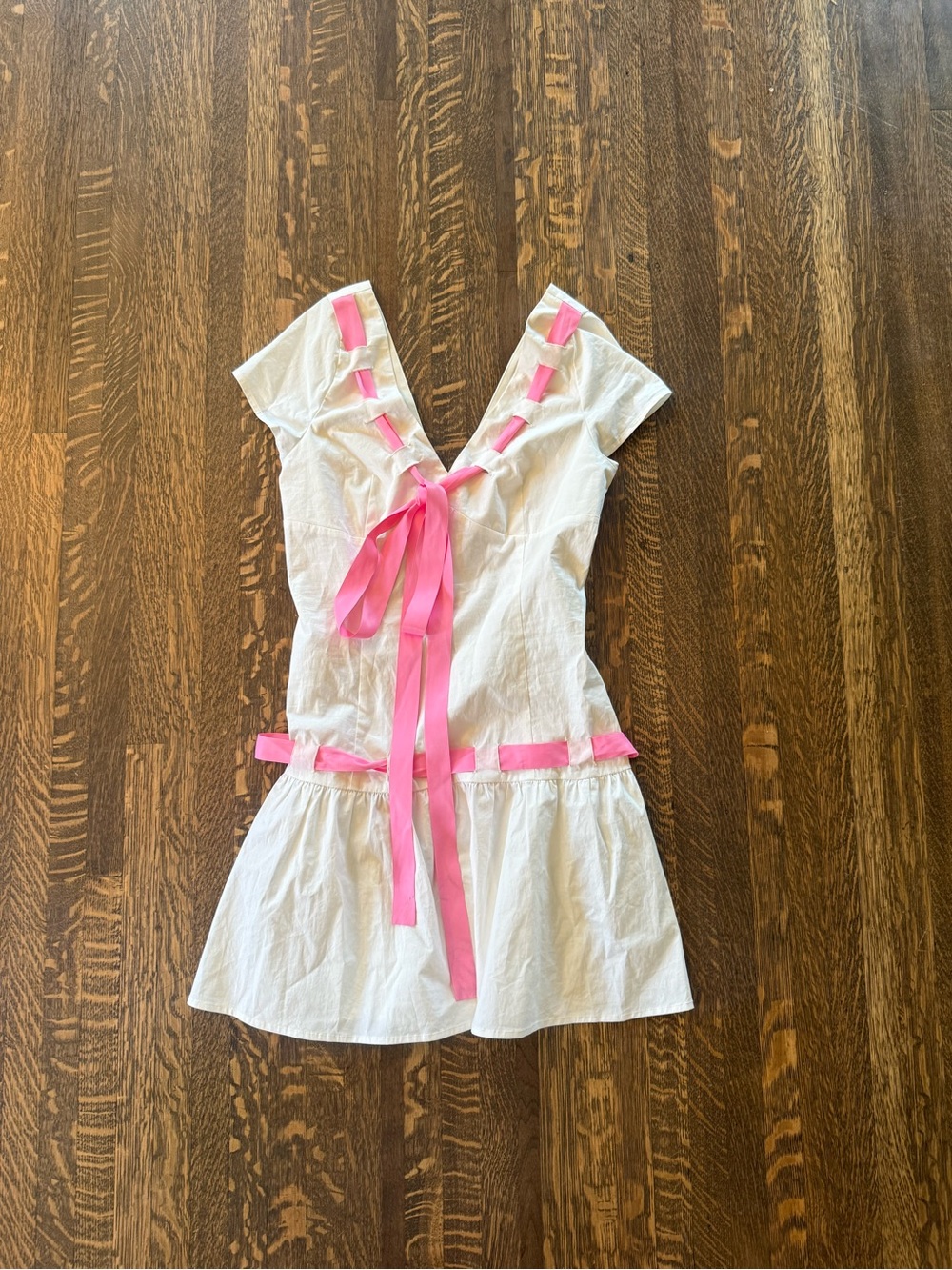 Frankie’s Bikinis Pink Ribbon Dress- size small